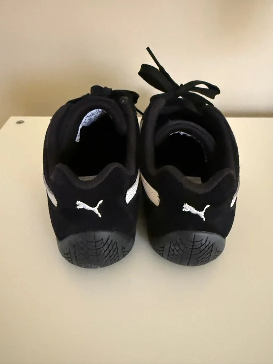 PUMA X Sparco Speedcat Black & White Suede Sneakers Mens 7 - Picture 5 of 8